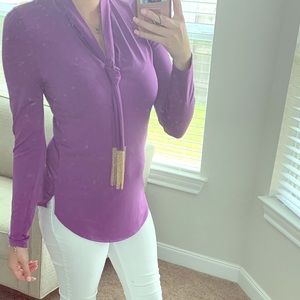 Michael Kors fringe tie blouse